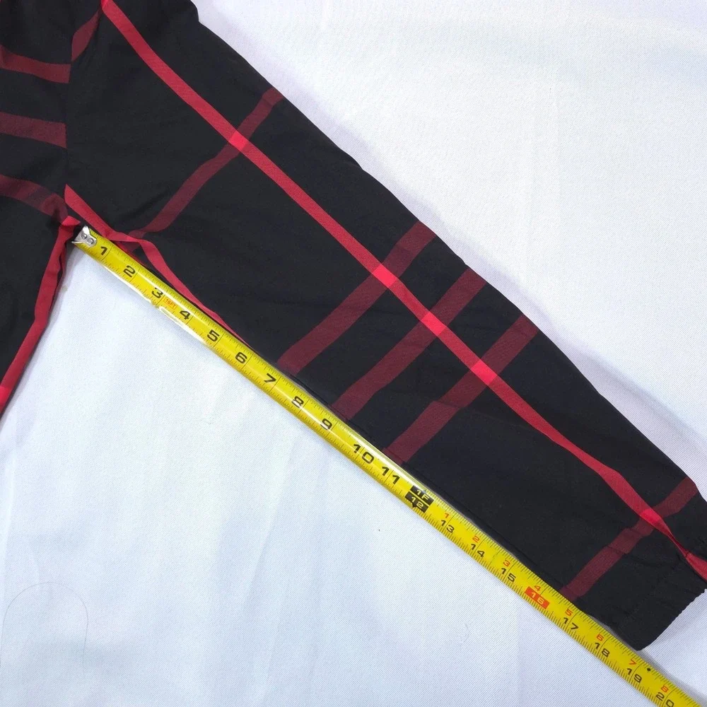 NWT Burberry Ecclestone Check Hooded Windbreaker Jacket Men M Knight Badge Red